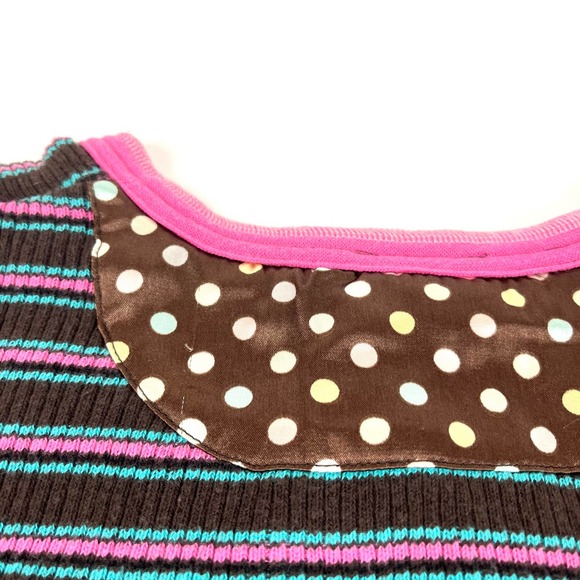Y2K Musical Notes Striped Top - Picture 3 of 6